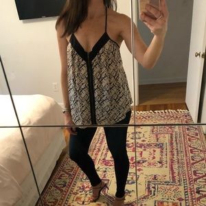 Silence + Noise T-back Zipper Front Cami